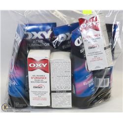 BAG OF ASSORTED OXY ACNE CLEANSERS