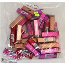 BAG OF 33 ASSORTED COVERGIRL LIP STICKS