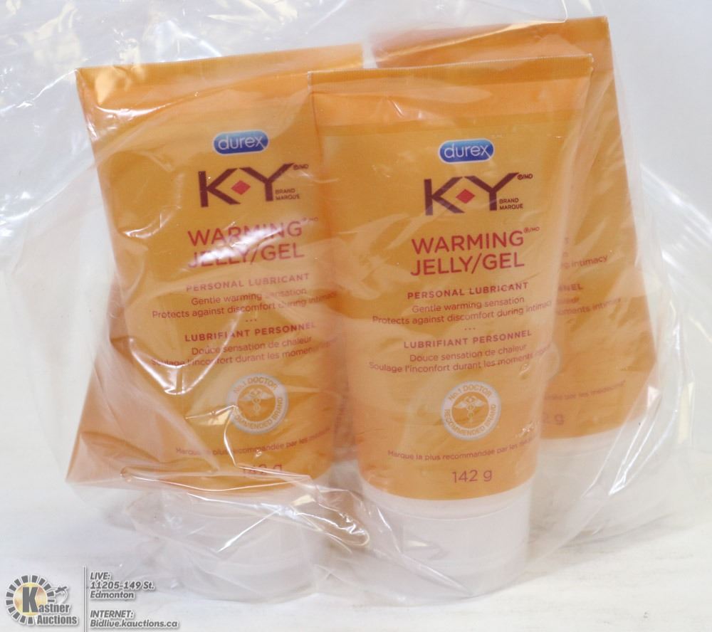 BAG OF 4 KY WARMING JELLY/GEL PERSONAL LUBRICANTS