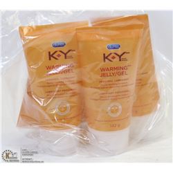 BAG OF 4 KY WARMING JELLY/GEL PERSONAL LUBRICANTS