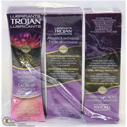 BAG OF 3 ASSORTED TROJAN PERSONAL LUBRICANTS