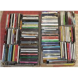 2 BOXES OF CDS - ASSORTED MUSIC GENRES, APPROX 140