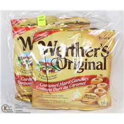 LOT OF 6 BAGS OF WERTHERS CARAMEL HARD CANDIES