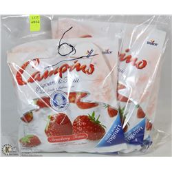 LOT OF 6 BAGS OF CAMPINO STRAWBERRY YOGURT & FRUIT