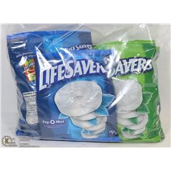 LOT OF 6 BAGS WINT-O-GREEN & PEP-O-MINT LIFESAVERS