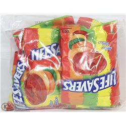 LOT OF 8 BAGS OF 5 FLAVOUR LIFESAVERS