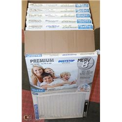 BOX W/ 12 NEW DUSTSTOP PREM FILTERS 16X25X1