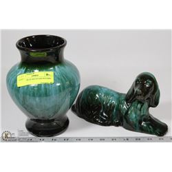 PAIR OF BLUE MOUNTAIN POTTERY ITEMS