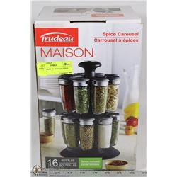 NEW TRUDEAU 16 BOTTLES SPICE CAROUSEL