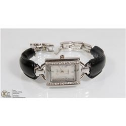 NEW 'CHRISSI' QUARTZ WATCH WITH LEATHER/STEEL BAND