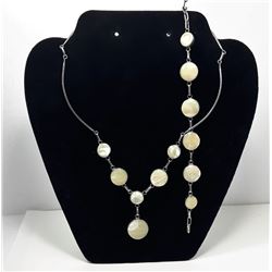 1 - MOTHER OF PEARL & BLACK ONYX SET