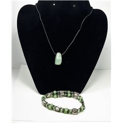 8 - PALE GREEN JADE PENDANT
