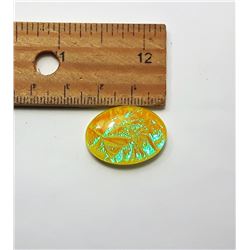 17 - OVAL 23 CT YELLOW FIRE TRIPLATE