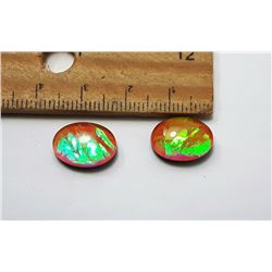 18 -LOT OF 2  PINK/GREEN FIRE TRIPLATE