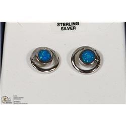 STERLING 925 SILVER EARRINGS CUBIC STONE