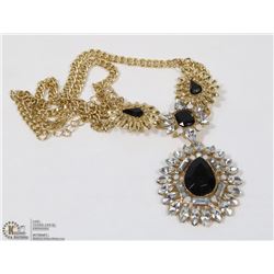 GOLDTONE CZ NECKLACE