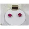 Image 1 : #40-RED RUBY EARRINGS