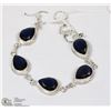 Image 1 : #34-TANZANITE GEMSTONE BRACELET