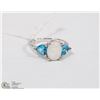 Image 1 : #82-AUSTRALIAN FIRE  OPAL& BLUE TOPAZ  GEMSTONE RI