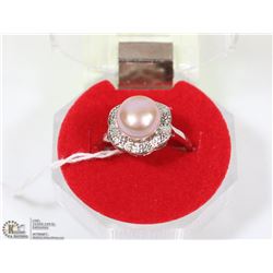 #93-GENUINE PURPLE AKOYA PEARL RING