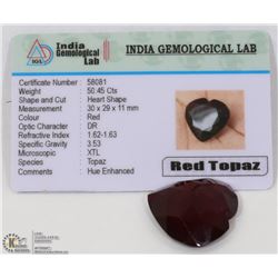 #45-RED TOPAZ GEMSTONE 50.45CT