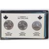Image 1 : CANADA 1977 TRIO VERSION DOLLAR COIN SET