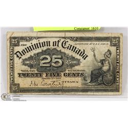 1900 DOMINION OF CANADA TWENTY FIVE CENT SHIN