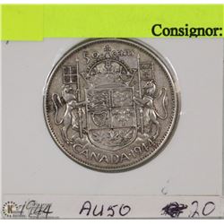 CANADA 1944 SILVER HALF DOLLAR