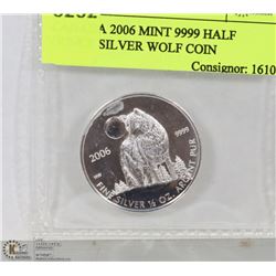 CANADA 2006 MINT 9999 HALF OUNCE SILVER WOLF COIN