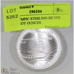 1976 OLYMPIC STERLING SILVER 1.4453 TROY OUNCES