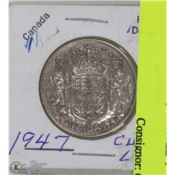 1947 - 50 CENT PIECE, CURVED 7