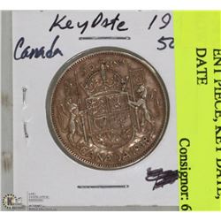 1948 - 50 CENT PIECE, KEY DATE, NARROW DATE