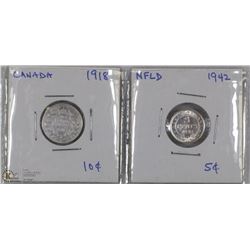 SET OF 2 SILVER COINS