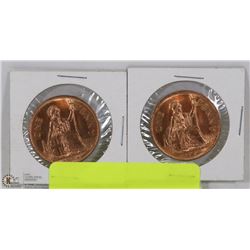 LOT OF 2 -1967 UNITED KINGDOM PENNIES