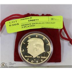 2017 PRESIDENT DONALD TRUMP 24K GOLD PLATED
