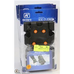 LOT OF 4 KORKERS ICE CLEATS  SIZE LARGE