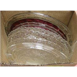BOX WITH 6 PLATTERS - VARIOUS SIZES,