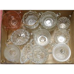 BOX WITH 14 CREAM & SUGAR BOWLS, INCL SHARON,