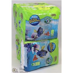 4 BAGS OF HUGGIES LITTLE SWIMMERS 16-28 LBS