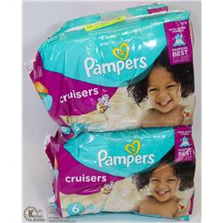4 BAGS OF PAMPERS CRUISERS #5 FOR 35LBS PLUS