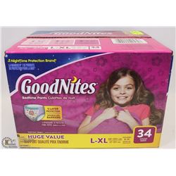 BOX OF GOOD NITES FITS SIZE 8-14, 60-125LBS