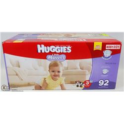 BOX OF HUGGIES LITTLE MOVERS 16-28LBS