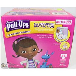 BOX OF HUGGIES PULL UPS SIZE 4T - 5T, 28-50LBS