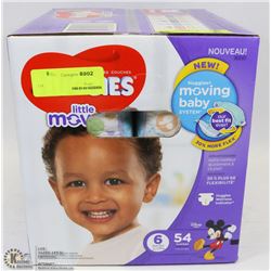 BOX OF HUGGIES LITTLE MOVERS OVER 15 LBS