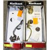 Image 1 : 2 PARTIAL KWIKSET DELUXE FRONT-ENTRY DOOR ASSEMBLY