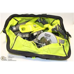 RYOBI 4-PIECE CORDLESS POWER TOOL KIT
