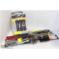 LOT OF HAND TOOLS INCL. LARGE KLEIN CABLE-CUTTER +