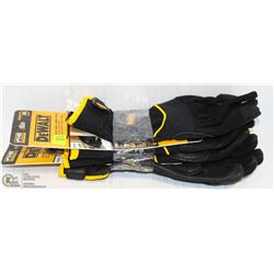 2-PAIRS OF SIZE: XL DEWALT PERFORMANCE WORK GLOVES