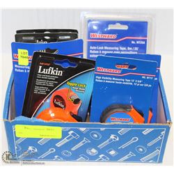 LOT OF 7 ASSORTED HI-VIZ TAPE MEASURES