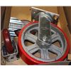 Image 1 : 10" OMNI-DIRECTIONAL SWIVELING CASTER + PAIR OF 5"